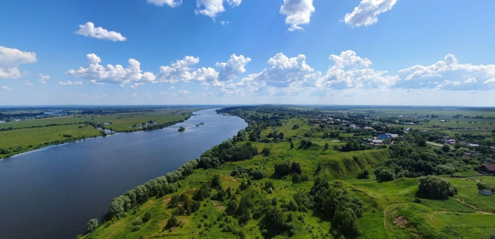 Панорама окрестностей усадьбы в Константиново